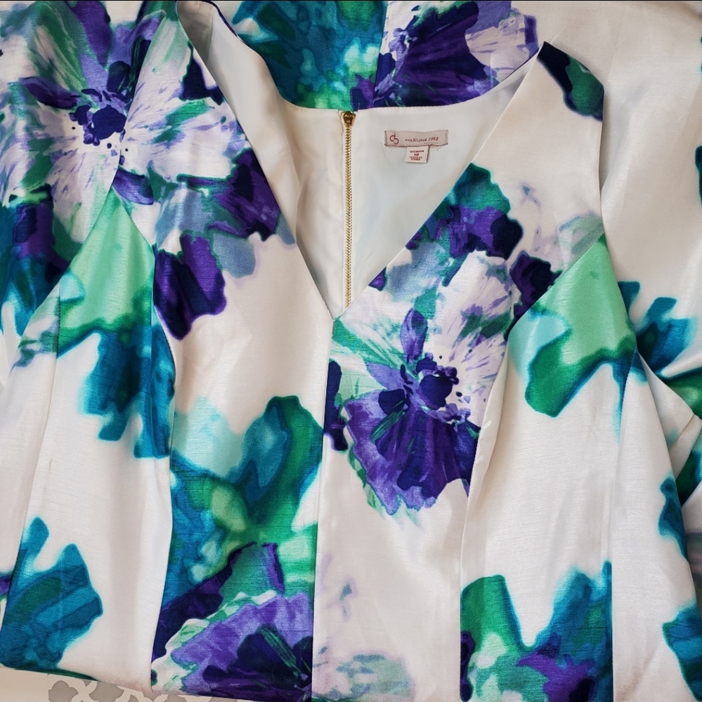 Dress Barn Watercolor floral dress size 18w